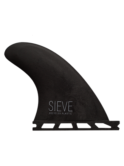 Sustainable rear Quad Fin - Futures - recycled Carbon by Sieve, color black