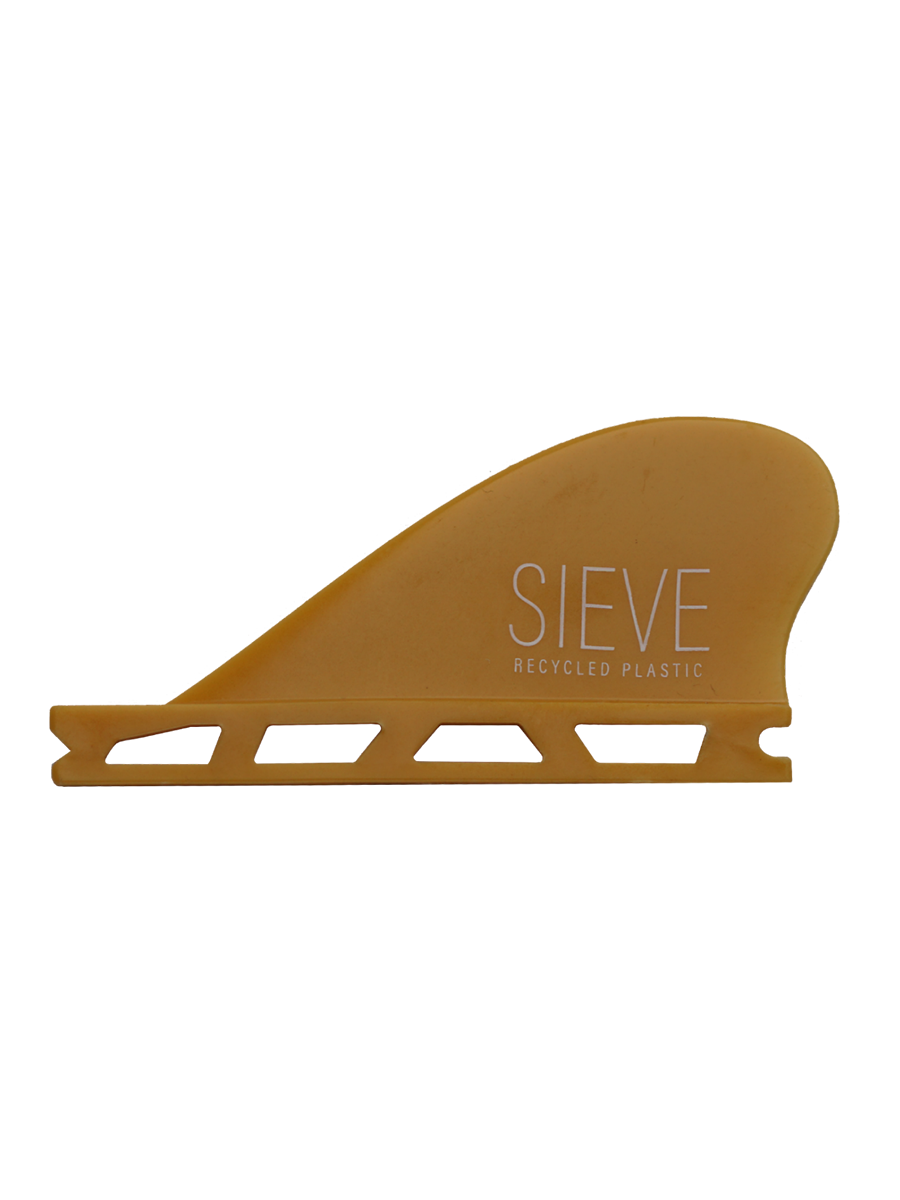 Sustainable Trailer Fin - Future Compatible - recycled Carbon by Sieve- color: yellow